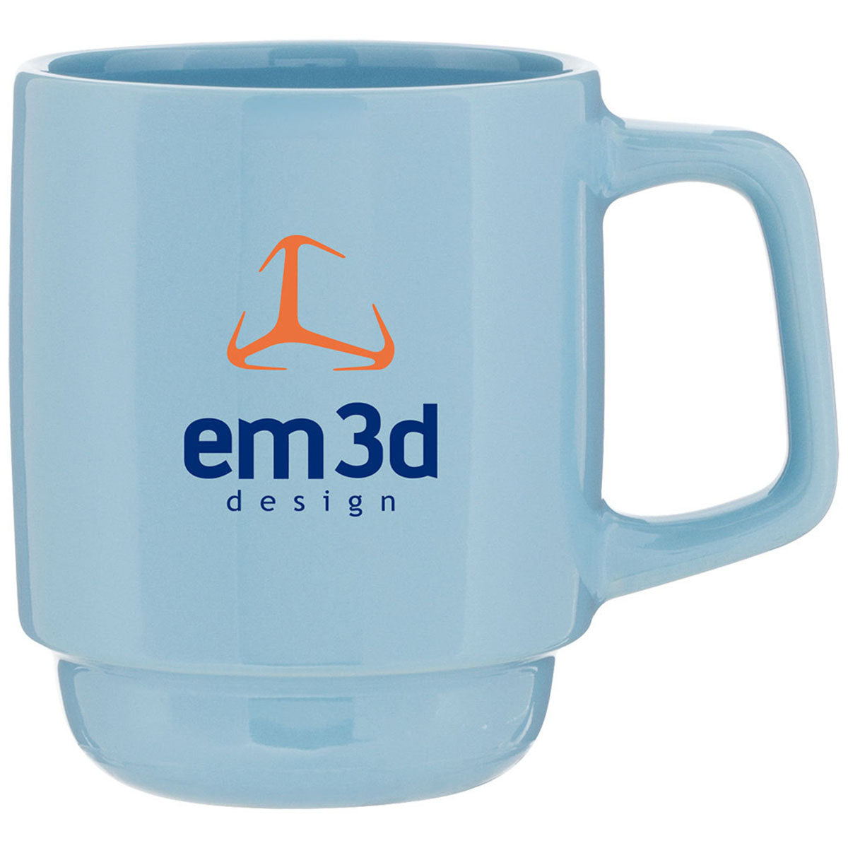 ETS Express Carolina Blue Olly 16oz Stackable Ceramic Mug