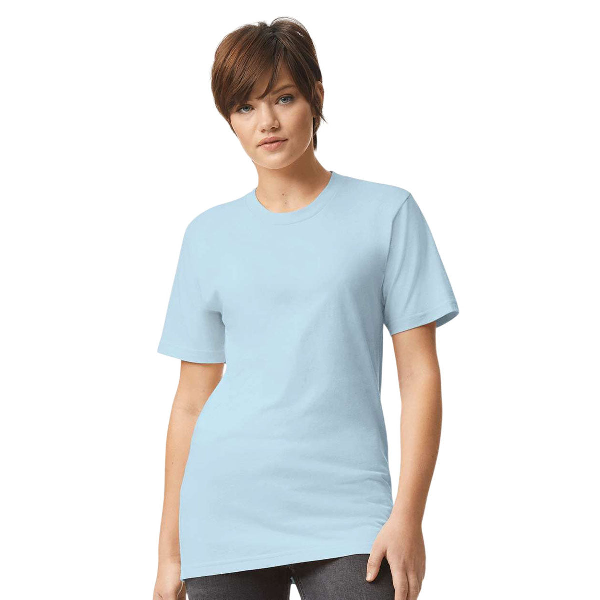 American Apparel Unisex Powder Blue Fine Jersey Short-Sleeve T-Shirt