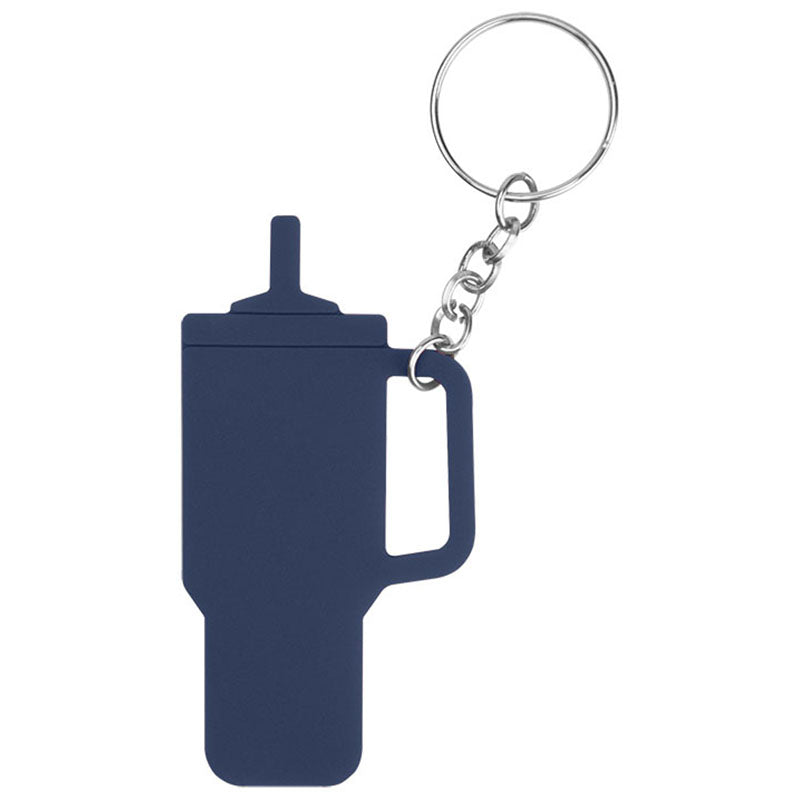 Hit Navy Intrepid Tumbler Shaped Silicone Key Ring