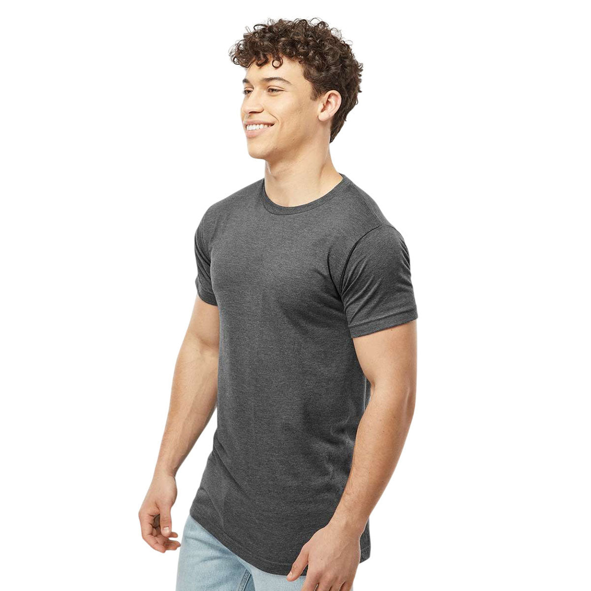 Tultex Unisex Heather Charcoal Fine Jersey T-Shirt