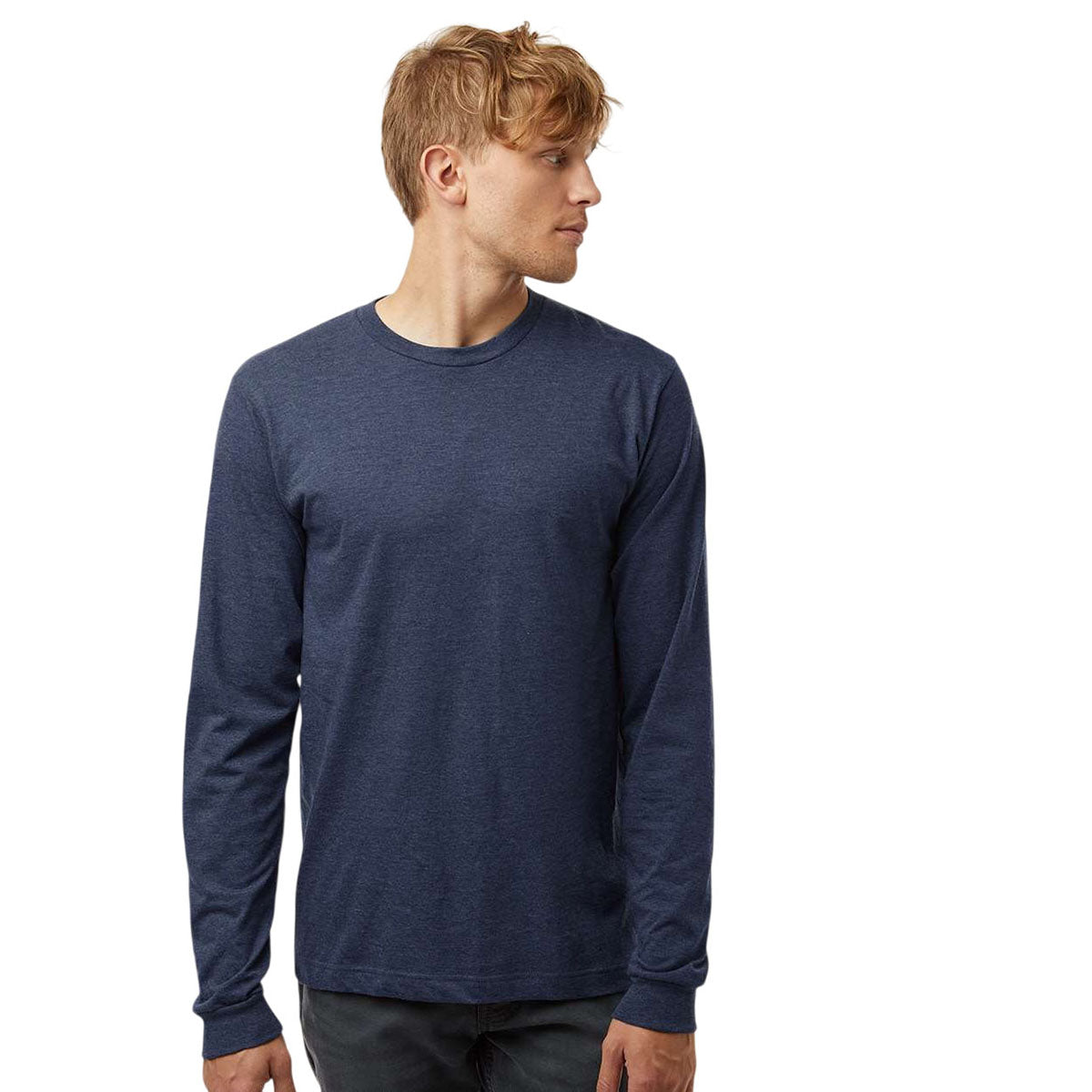 Tultex Unisex Heather Denim Fine Jersey Long Sleeve T-Shirt