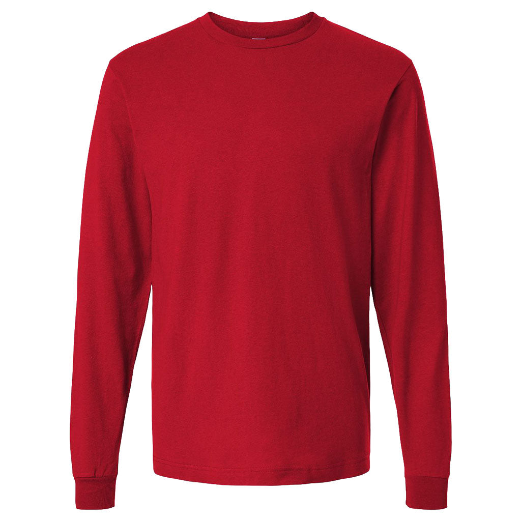 Tultex Unisex Red Fine Jersey Long Sleeve T-Shirt