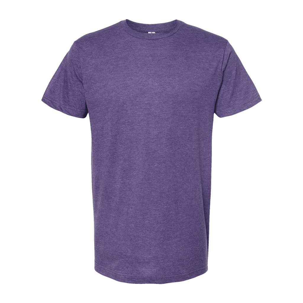 Tultex Unisex Heather Purple Fine Jersey T-Shirt
