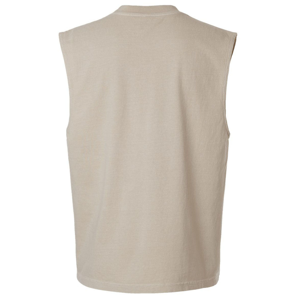 American Apparel Unisex Faded Bone Heavyweight Cotton Garment-Dyed Mid-Length Muscle Tee