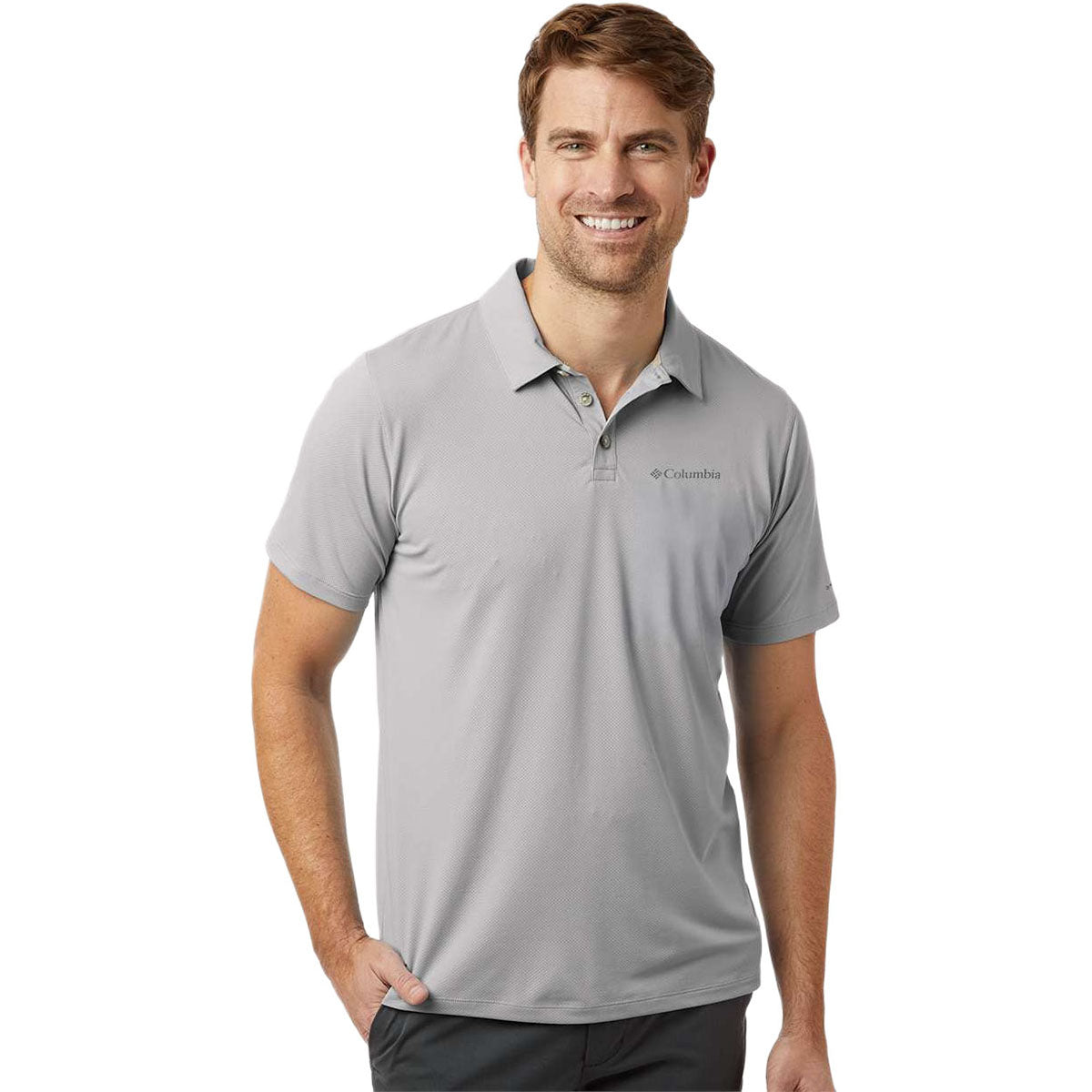 Columbia Men's Columbia Grey Tech Trail Utility Polo
