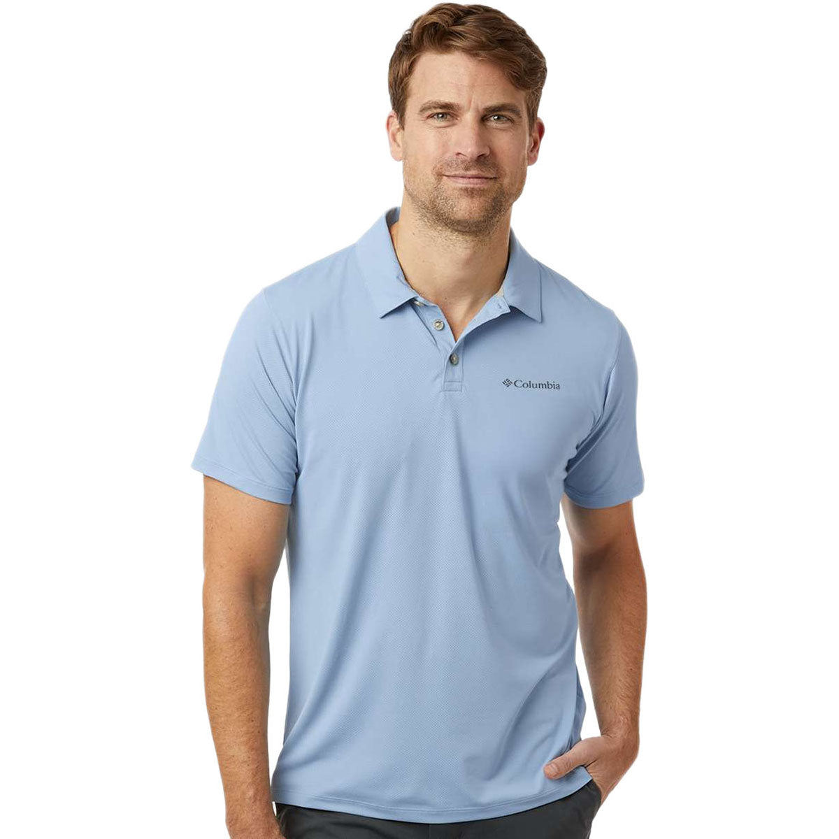Columbia Men's Ripple Blue Tech Trail Utility Polo