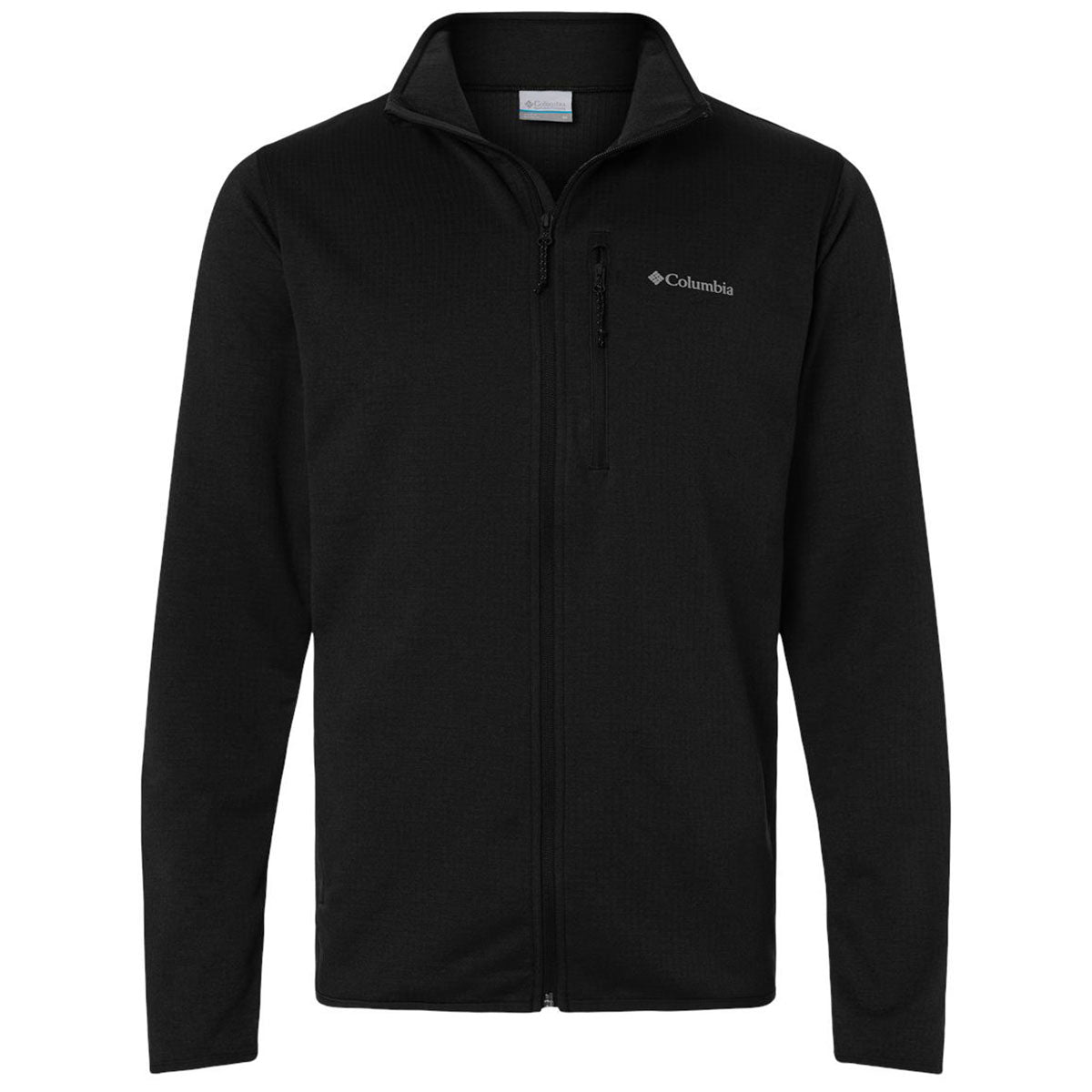 Columbia Men's Black Essential Hike Grid Fleece Full-Zip