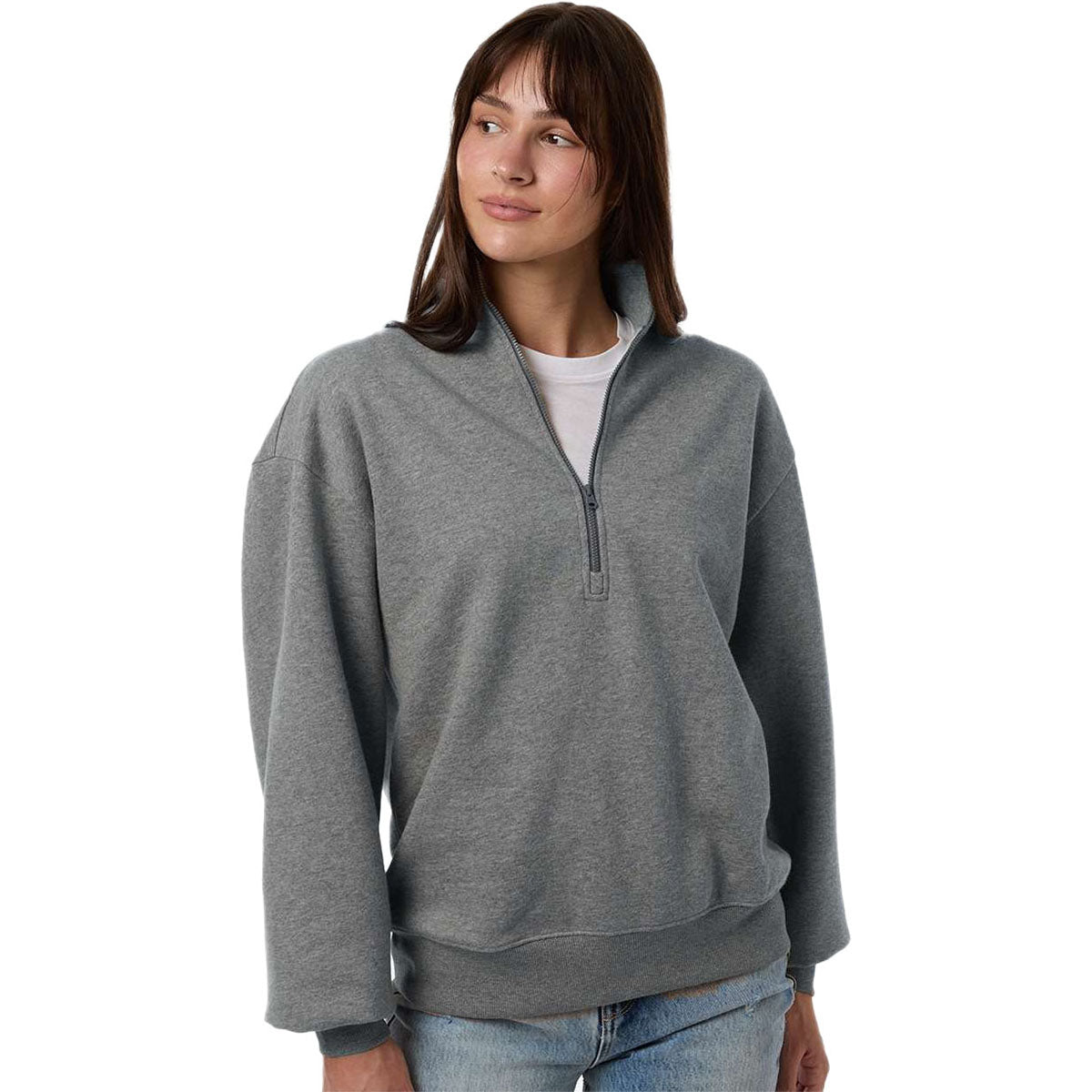 Columbia Women's Charcoal Heather Aldermore Half-Zip Pullover