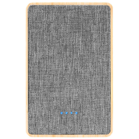 Hit Grey with Bamboo 5,000 mAh Bamboo & rPET Power Bank