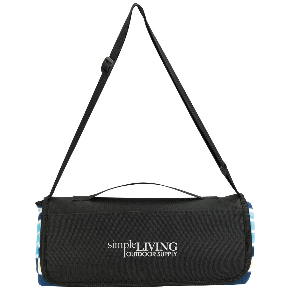 48-Hour BIC Blue Shoulder Strap Picnic Blanket