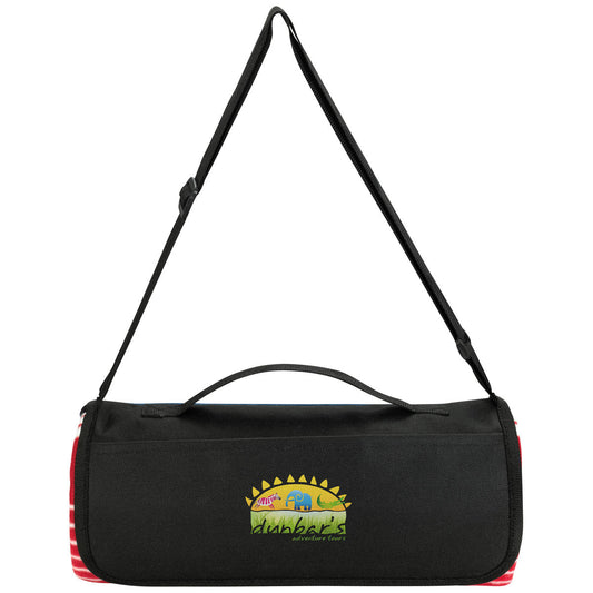 48-Hour BIC Red Shoulder Strap Picnic Blanket
