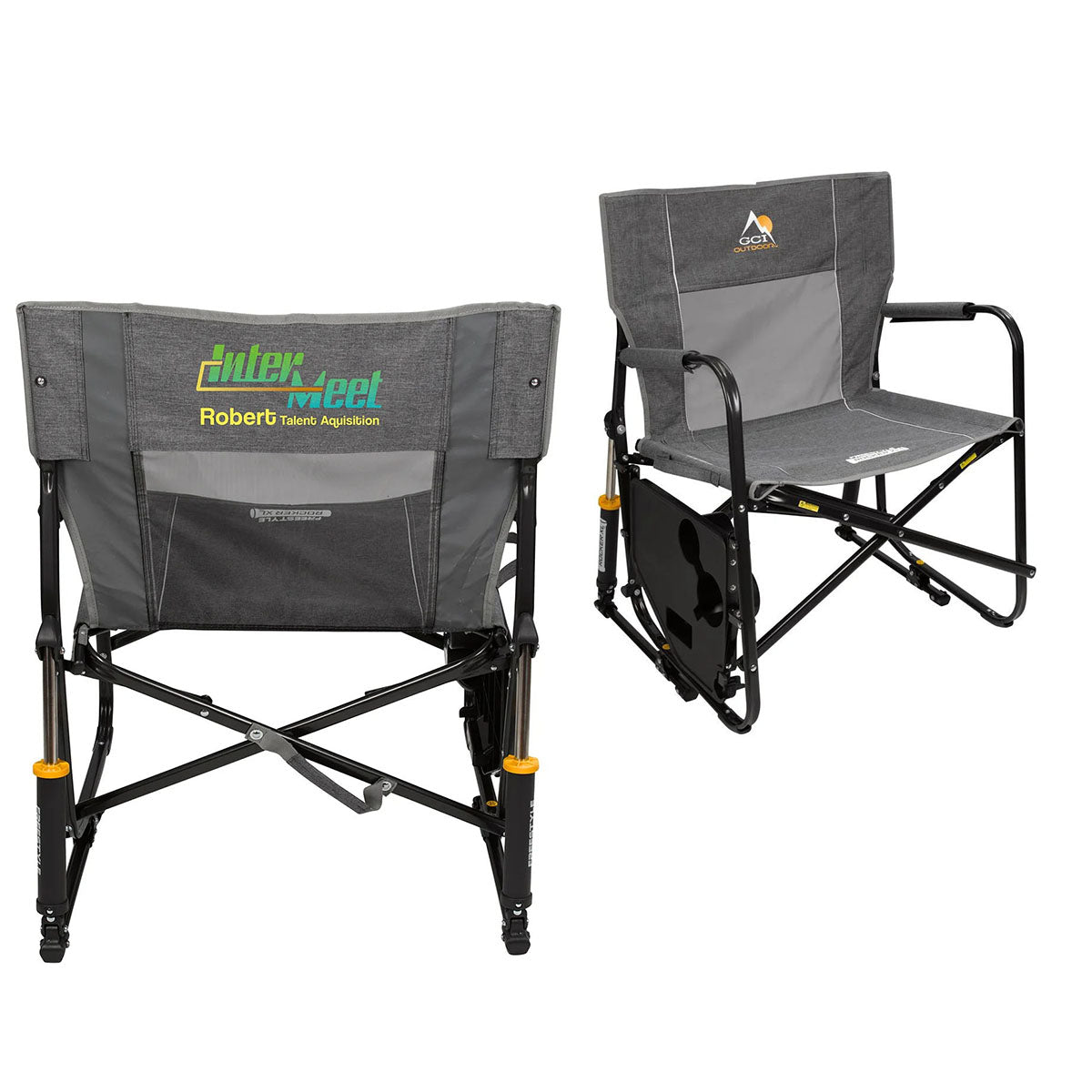 GCI Outdoor Grey Freestyle Rocker XL with Side Table
