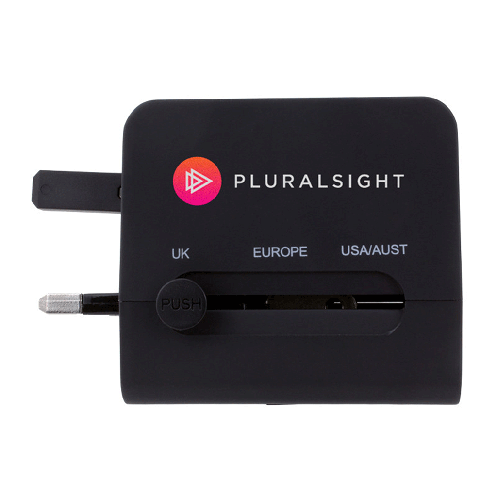 Hit Black 20W Universal Travel Adapter with Type-C