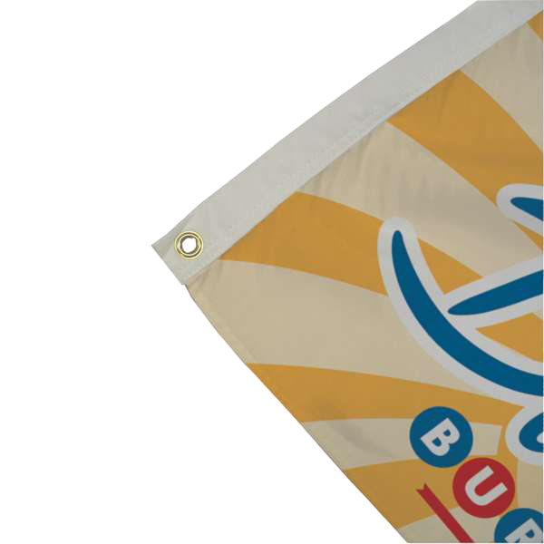 Showdown Displays White 5' x 8' Polyester Flag Double-Sided