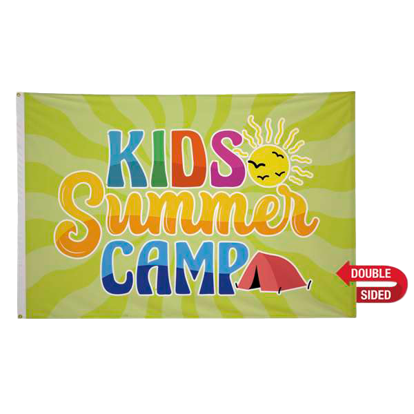 Showdown Displays White 5' x 8' Polyester Flag Double-Sided