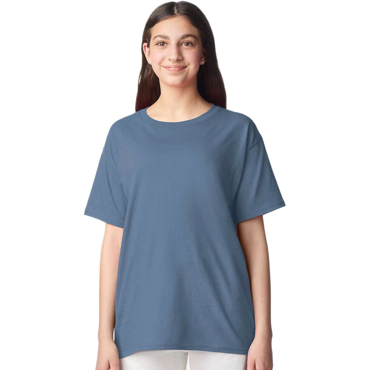 Gildan Youth Indigo Blue Light Cotton T-Shirt