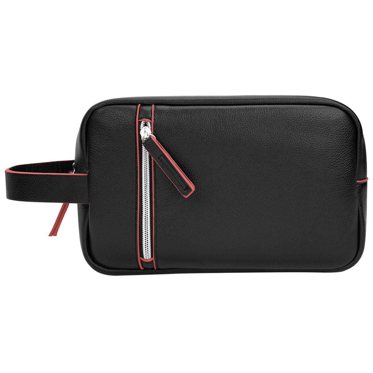 Hit Black with Red Glen Leatherette Toiletry Bag