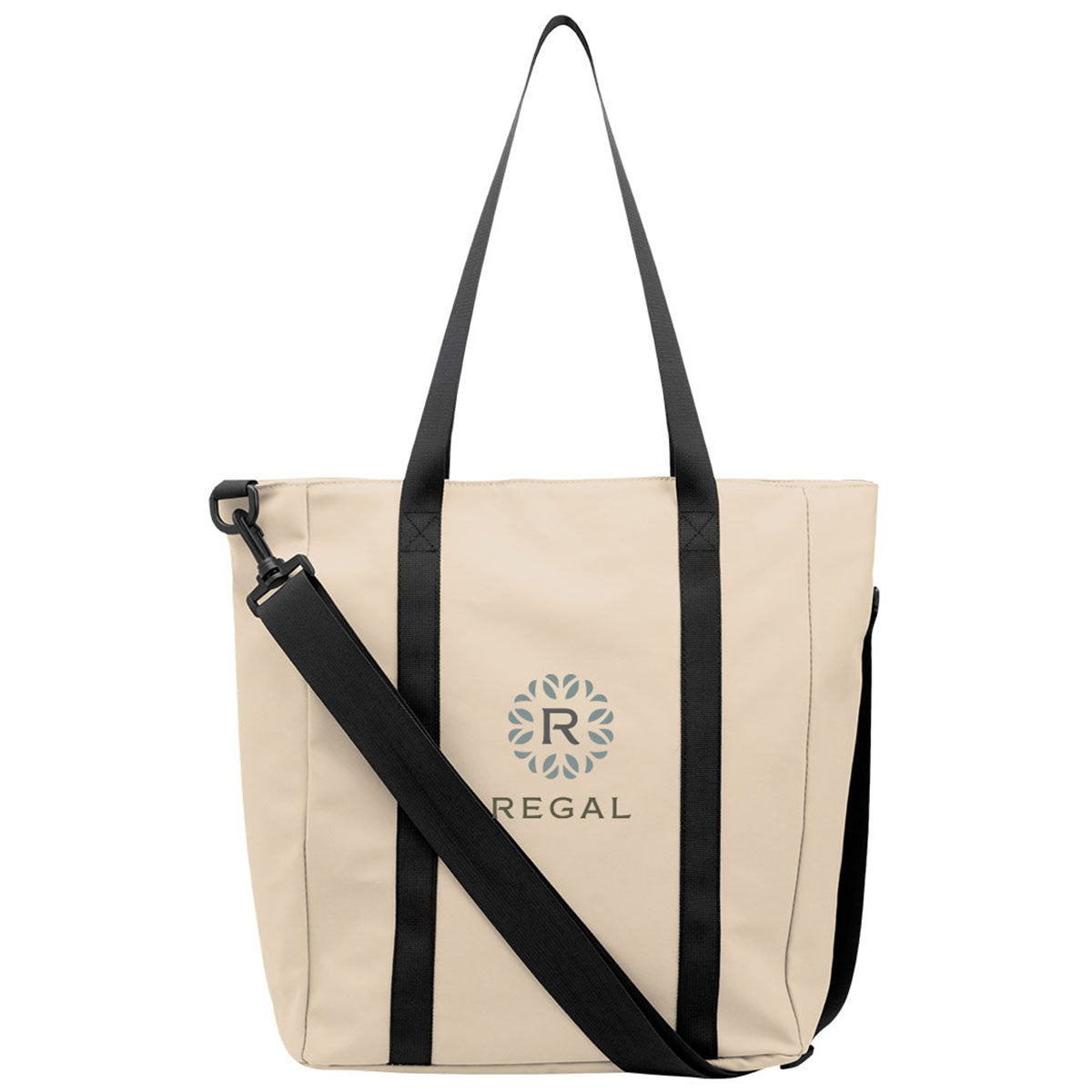 Hit Beige Hudson rPET Leatherette Computer Tote Bag