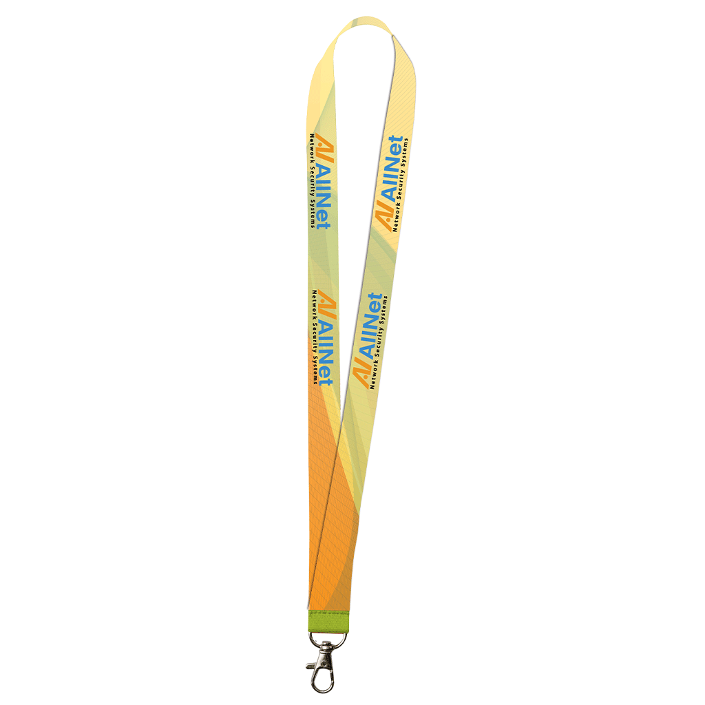Universal Source White 1" Polyester 4 Color Lanyard