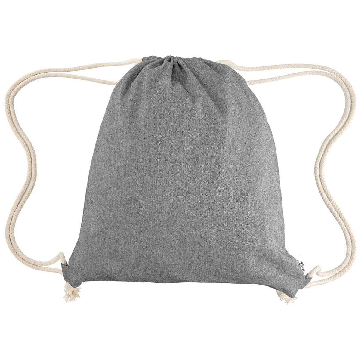Hit Heather Grey Arden Recycled Cotton Drawstring Bag