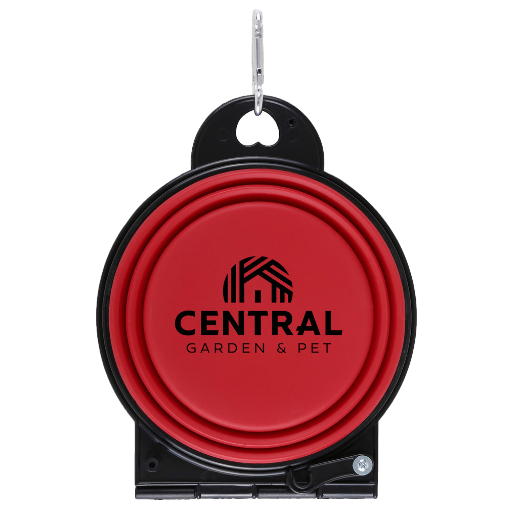 Evans Red Dual Collapsible Pet Bowl
