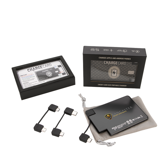 AquaVault Black ChargeCard Power Bank 2,300 mAh