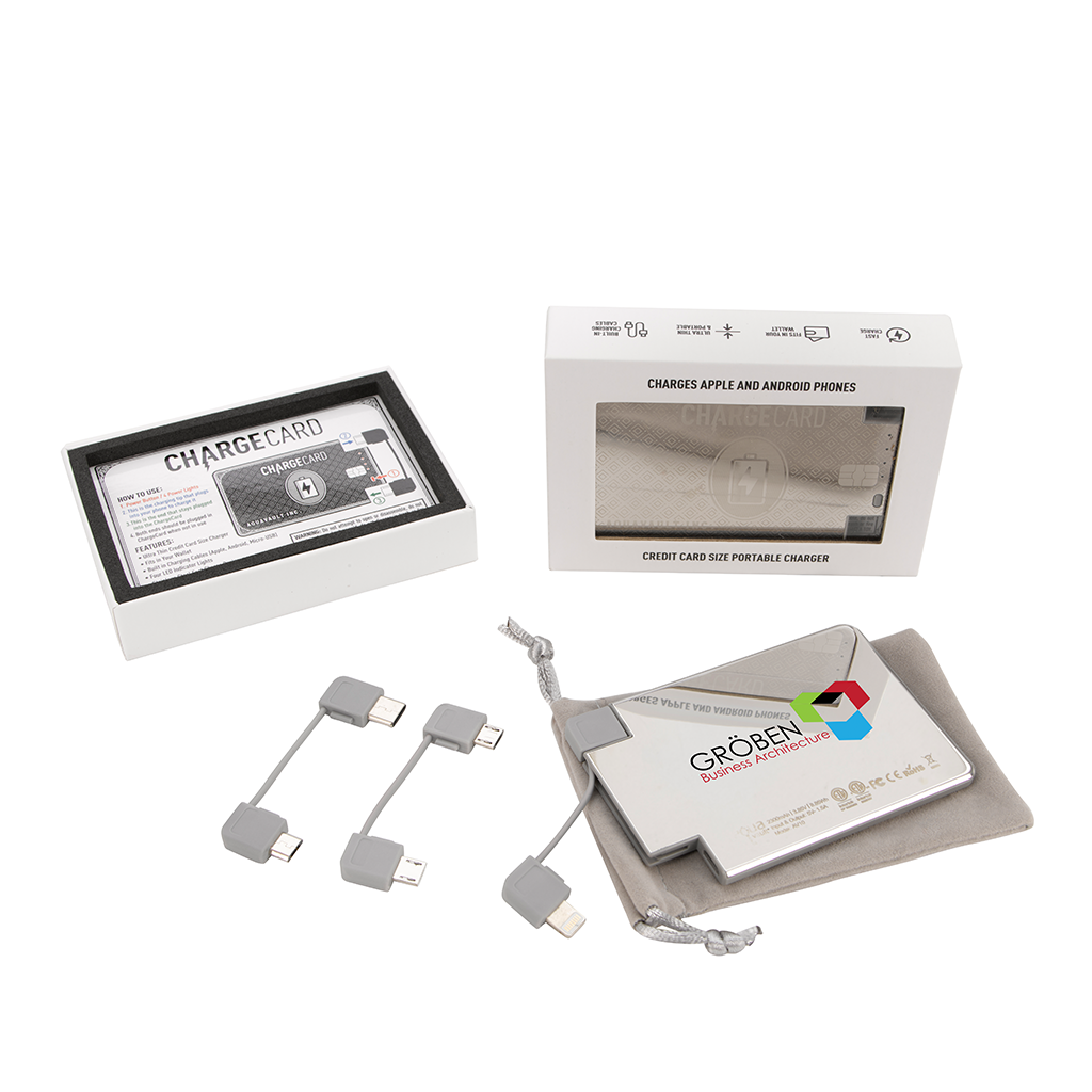AquaVault Platinum ChargeCard Power Bank 2,300 mAh