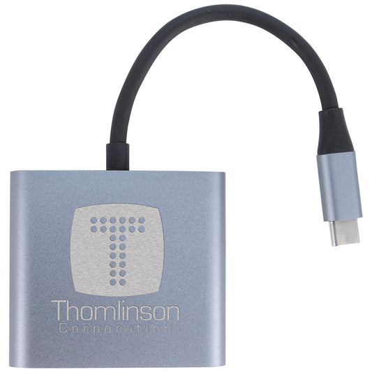 Koozie Gun metal Compact 3-in-1 HDMI USB Hub