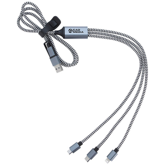 Good Value White/Black All-Over Power Delivery Charging Cable 60W