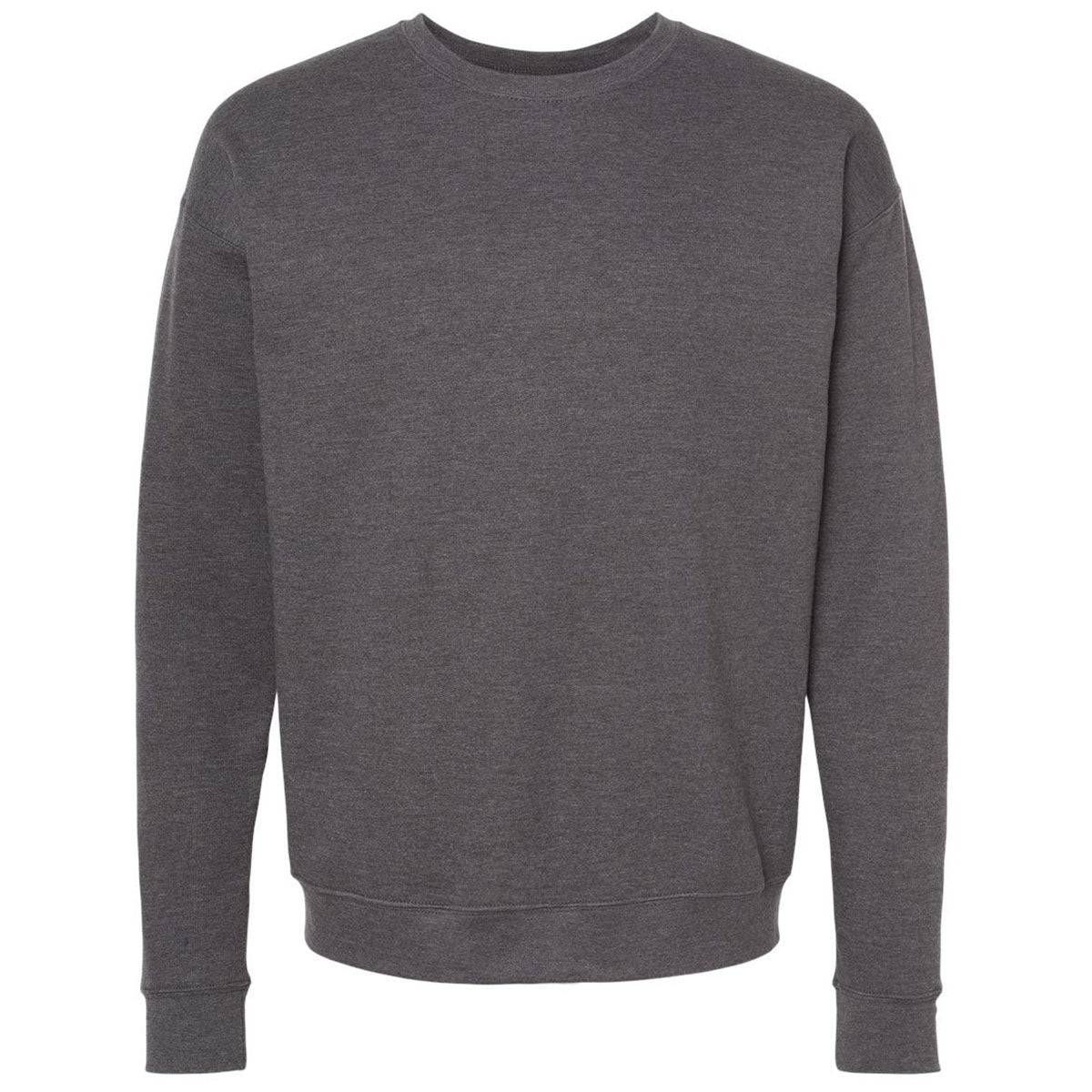 Tultex Unisex Heather Charcoal Fleece Crewneck Sweatshirt