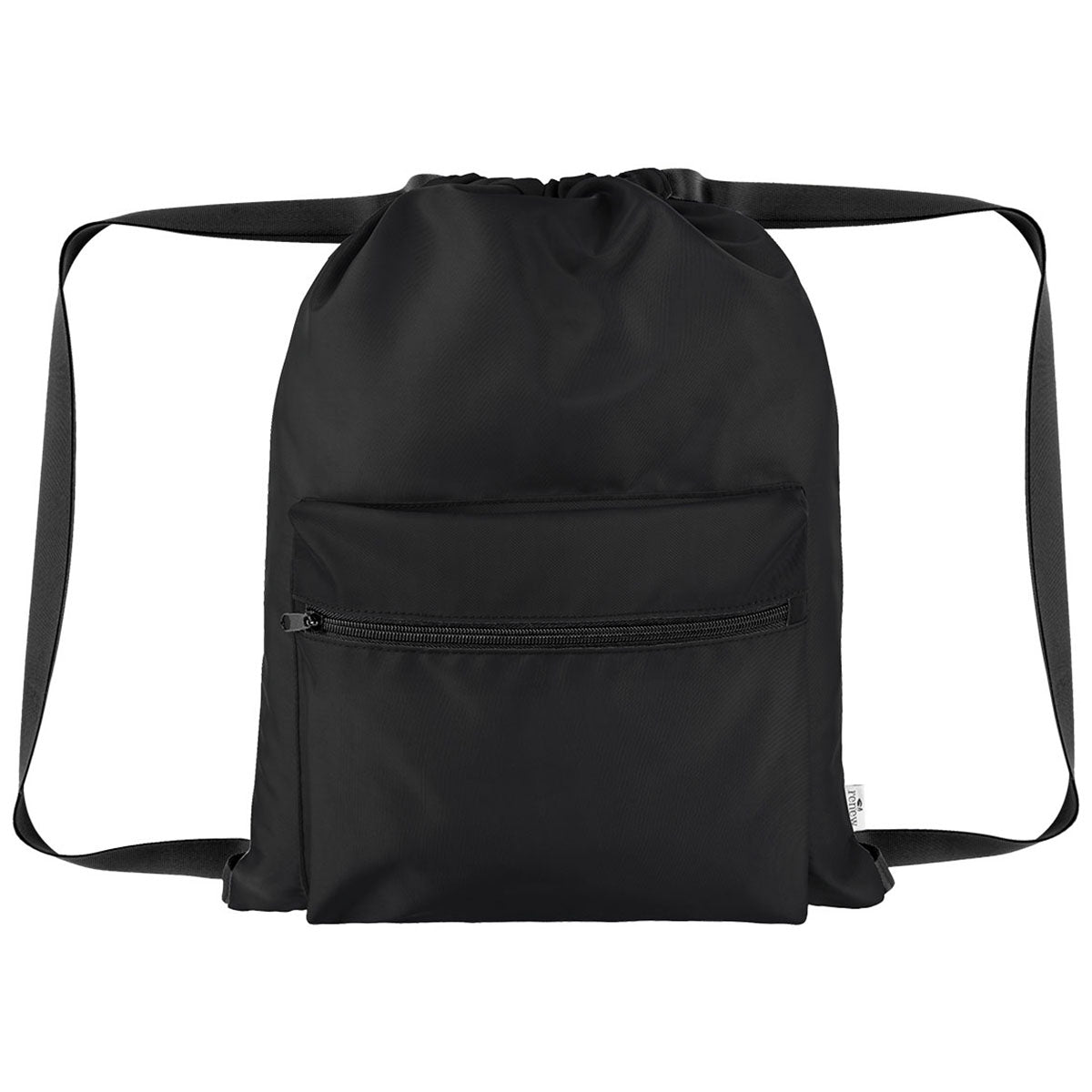 Hit Black Anywhere rPET Drawstring Bag