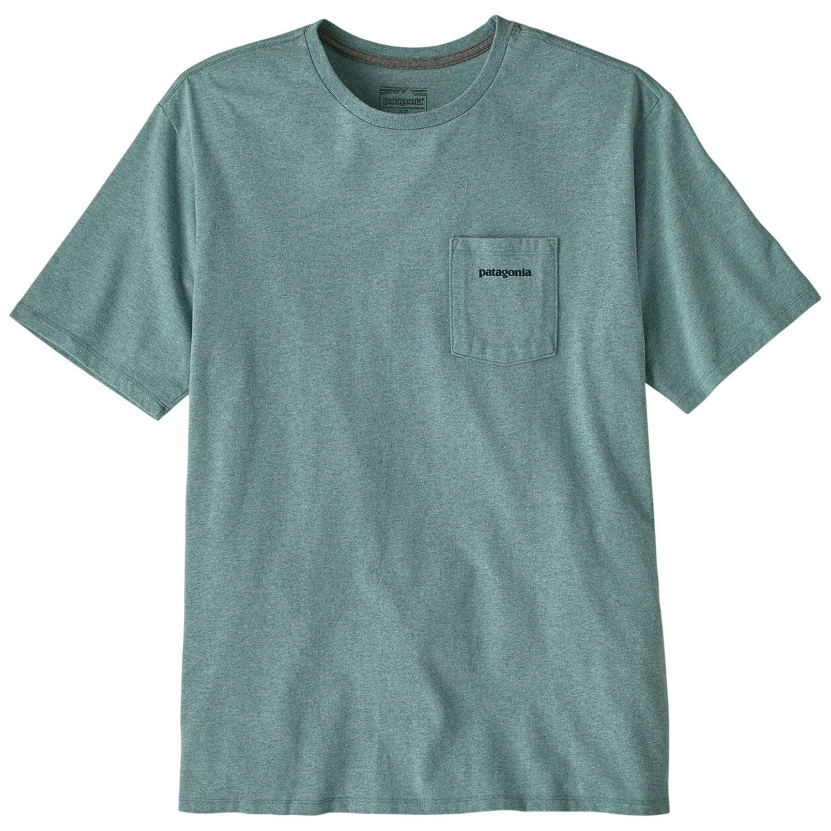 Patagonia Men's Blue Sage Boardshort Logo Pocket Responsibili-Tee