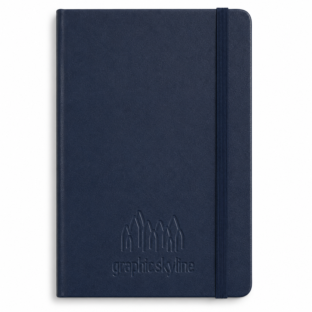 48-Hour Moleskine Navy Blue Hard Cover Ruled Large Notebook (5" x 8.25")
