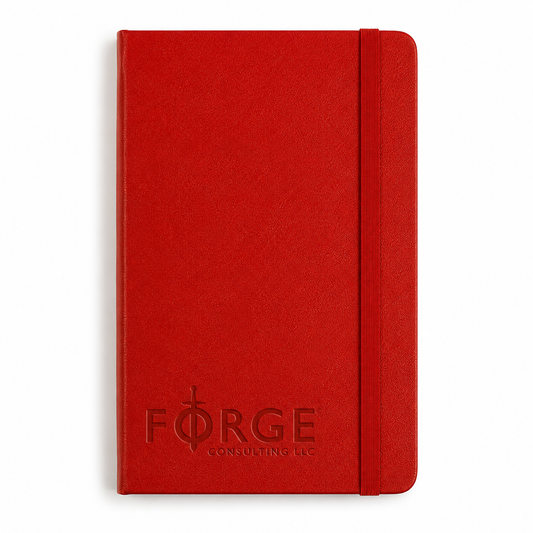 48-Hour Moleskine Scarlet Red Hard Cover Ruled Large Notebook (5" x 8.25")