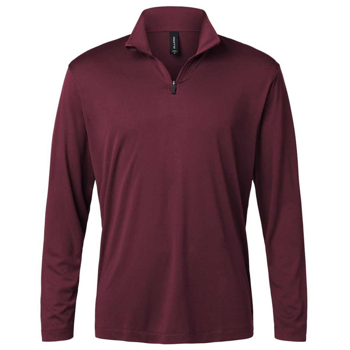 AllPro Men's Maroon Pro-Lock Performance Quarter-Zip Pullover