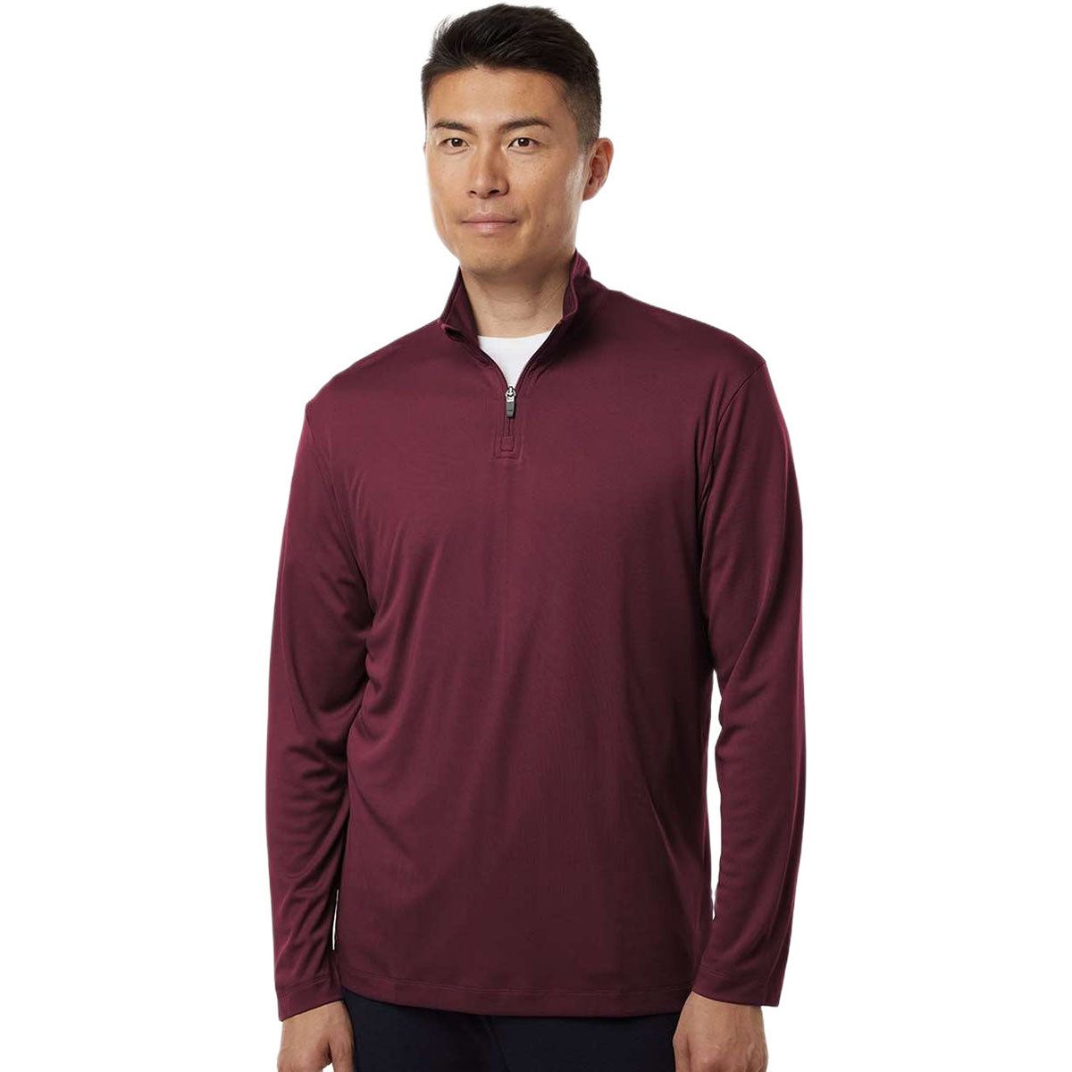 AllPro Men's Maroon Pro-Lock Performance Quarter-Zip Pullover
