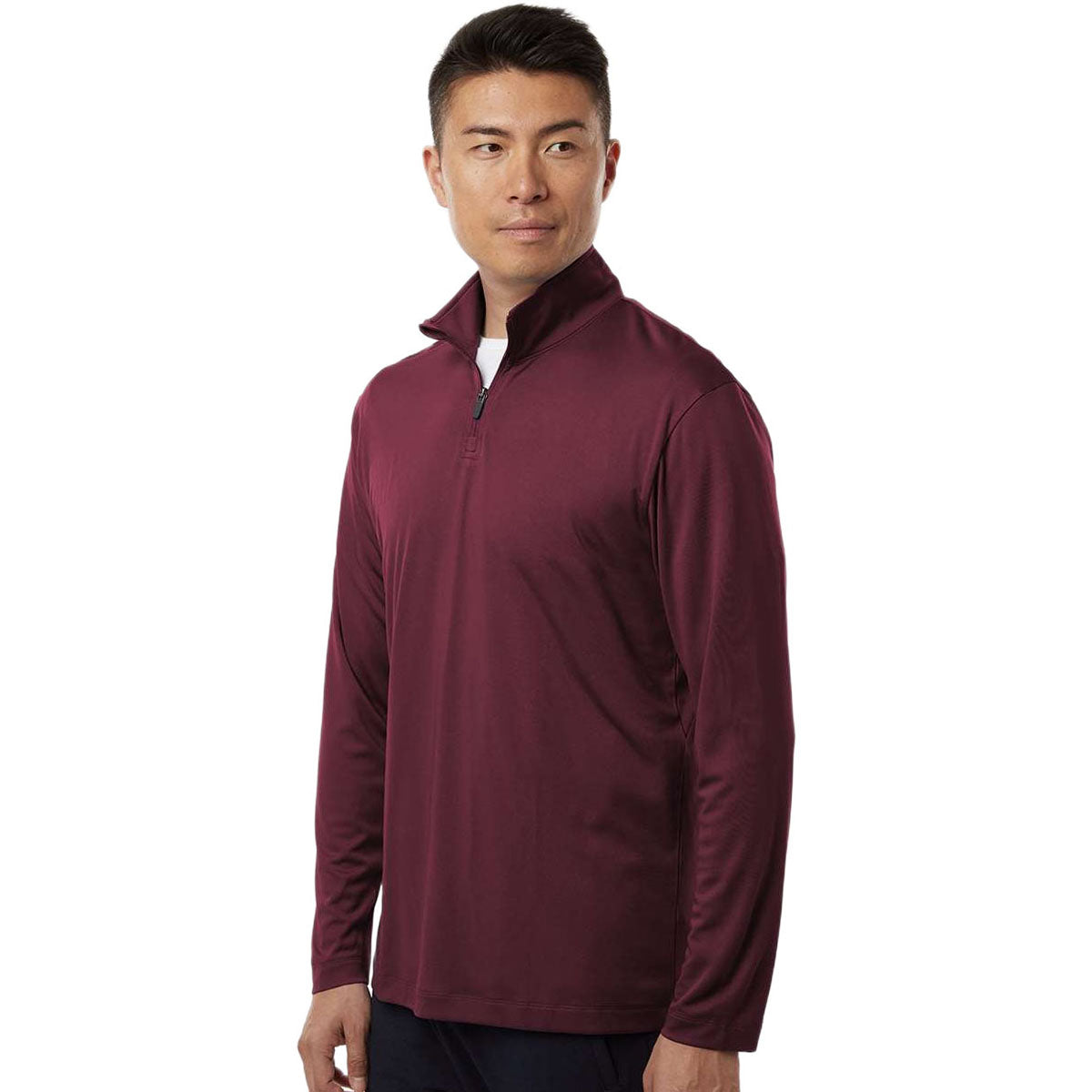 AllPro Men's Maroon Pro-Lock Performance Quarter-Zip Pullover