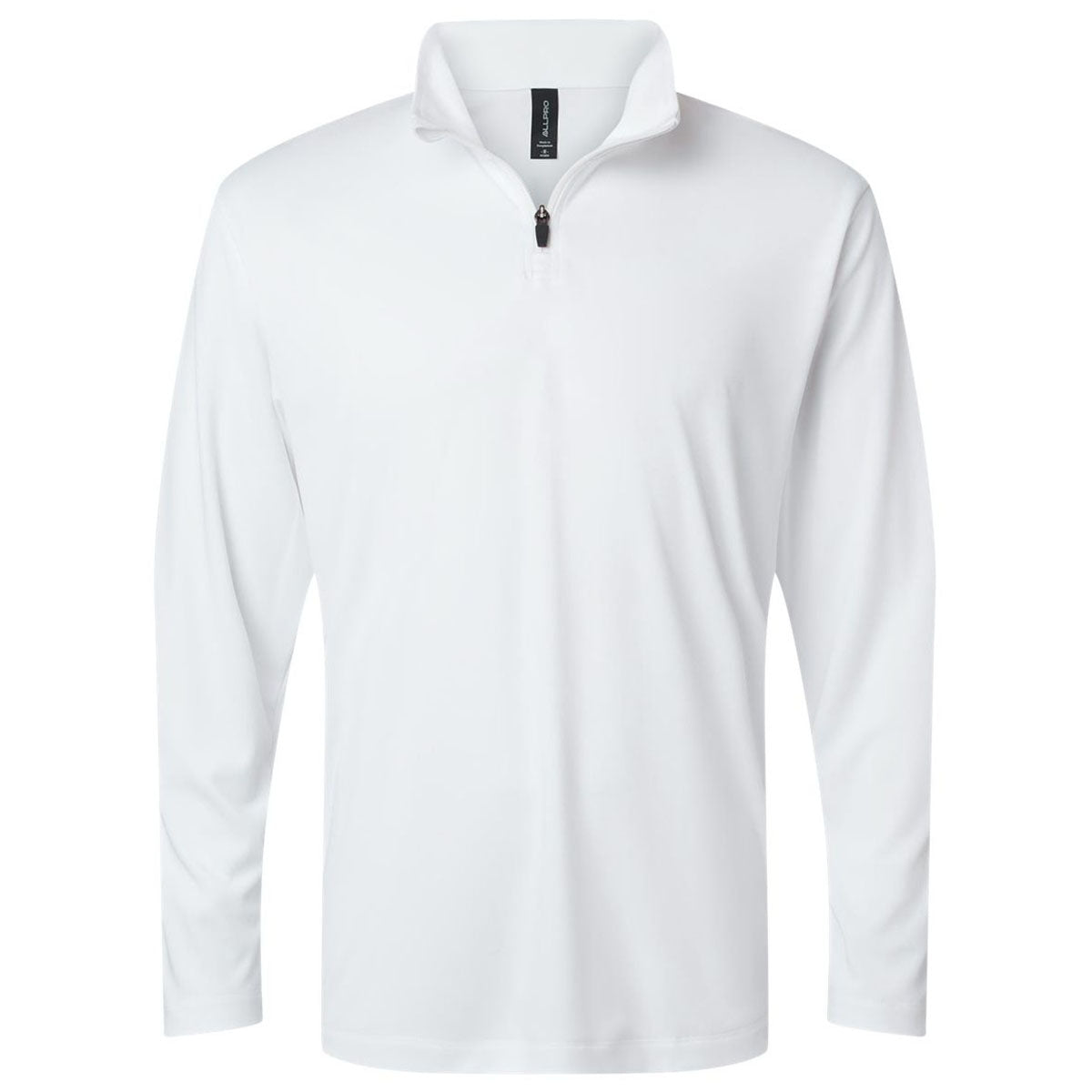 AllPro Men's White Pro-Lock Performance Quarter-Zip Pullover