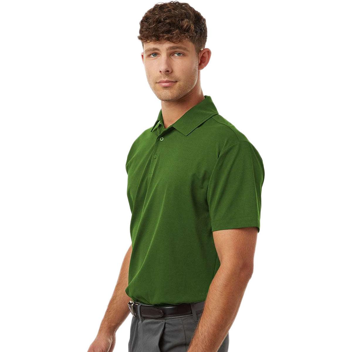 AllPro Men's Olive Green Pro-Flex Sorona Polo