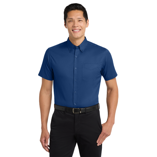 Port Authority Men's Royal/Classic Navy Short Sleeve Easy Care Shirt