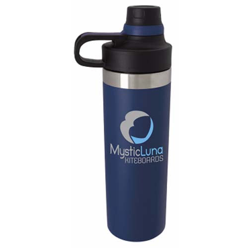 48-Hour Good Value Matte Navy Courage 18 oz Vacuum Sport Bottle