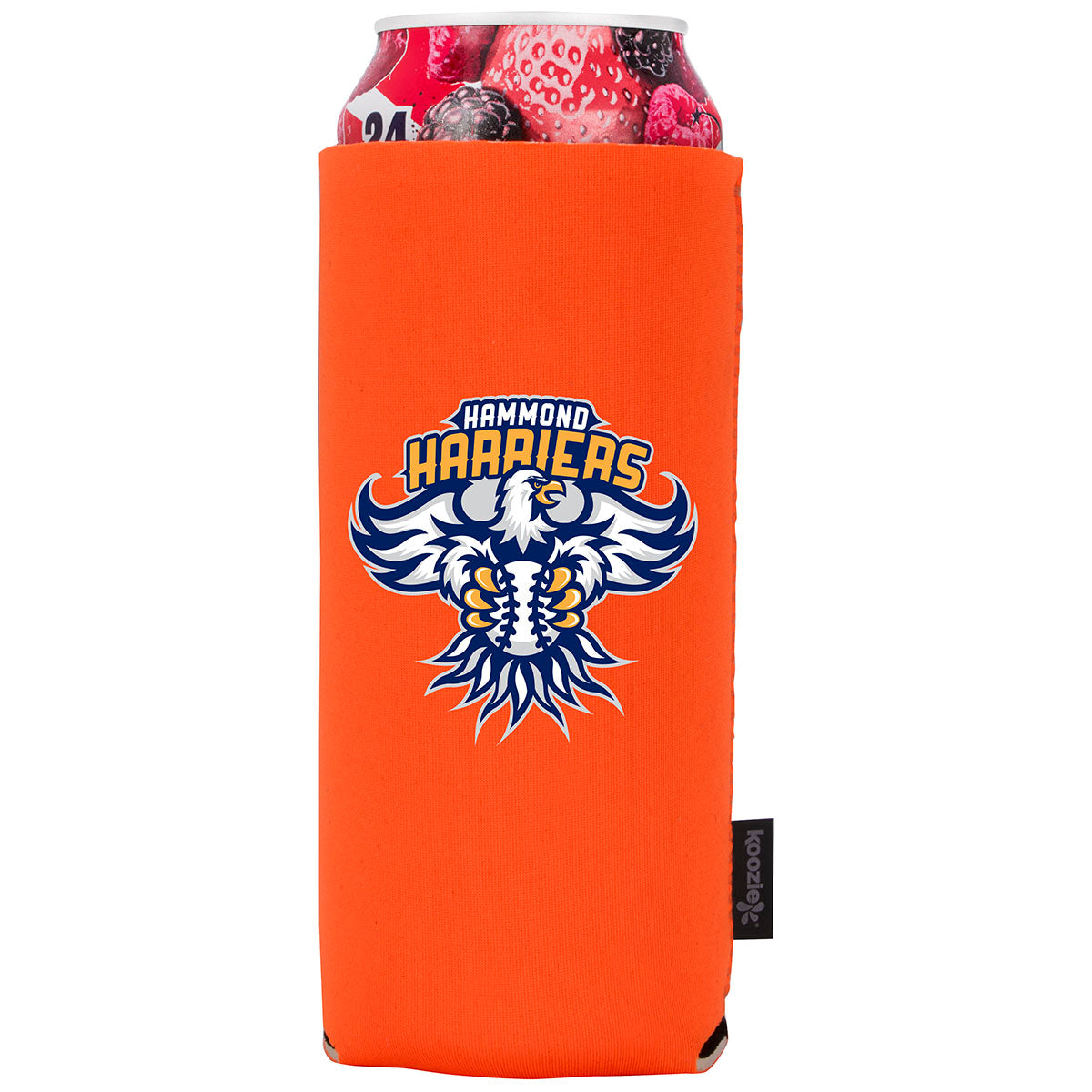 Koozie Electric Orange Taller RPET Can Cooler - 24 oz.