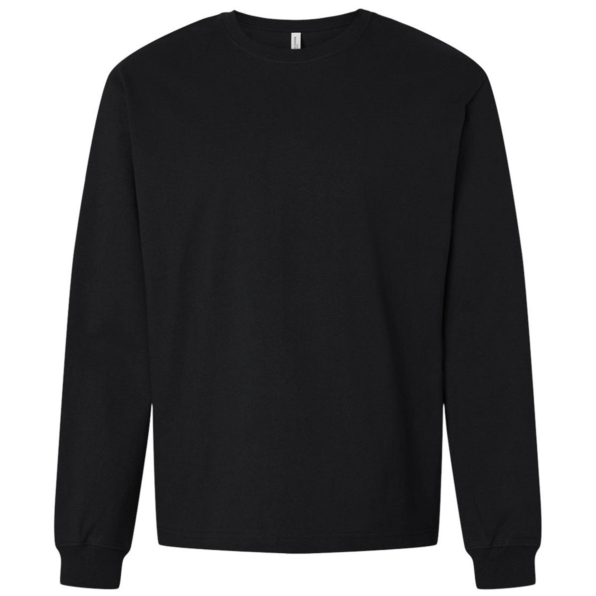 Bella + Canvas Men's Black 7.5 oz Heavyweight Long Sleeve Tee