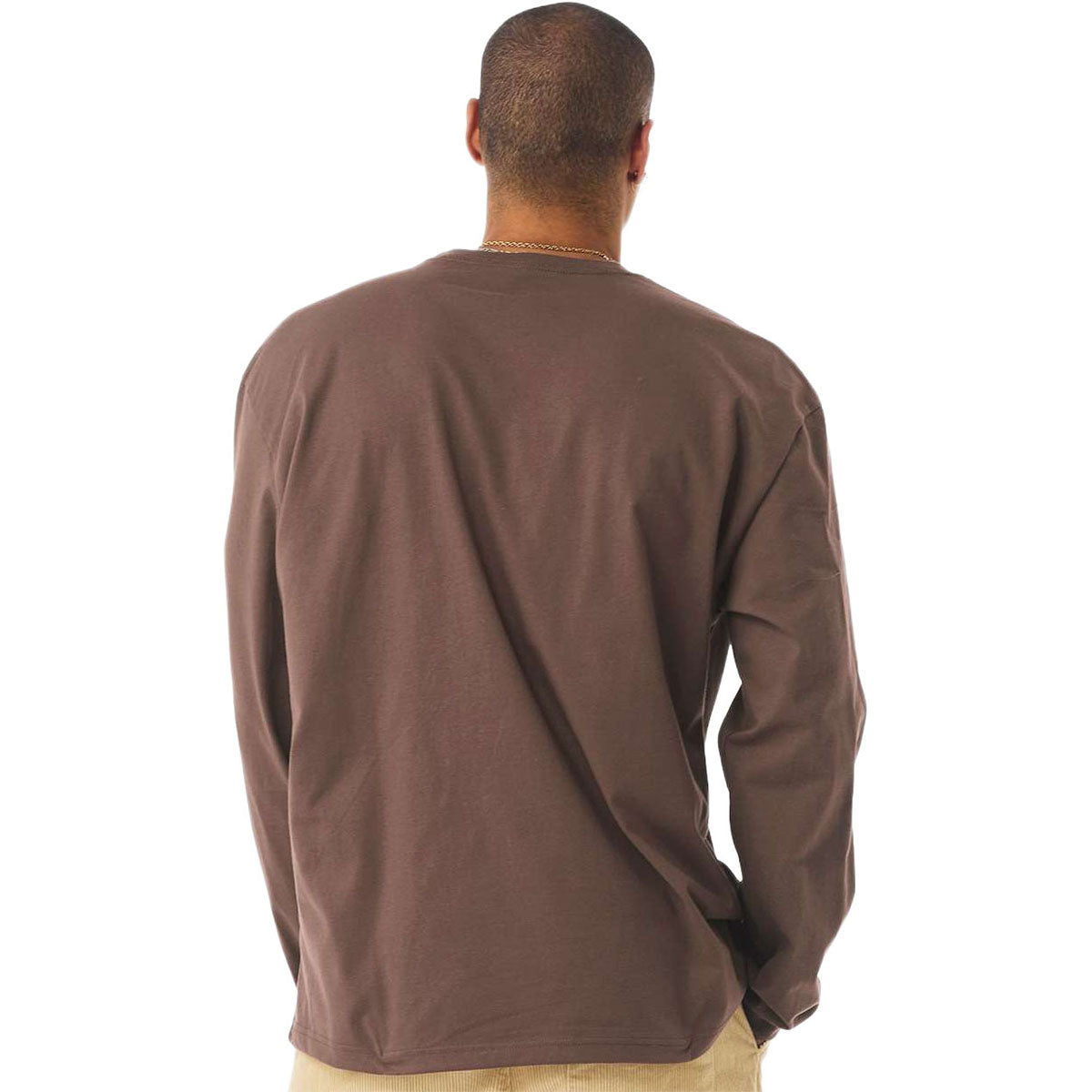 Bella + Canvas Men's Cocoa 7.5 oz Heavyweight Long Sleeve Tee