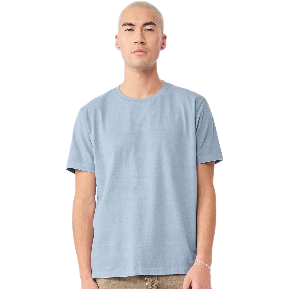 Bella + Canvas Unisex Light Washed Denim Heavyweight Garment-Dyed Tee