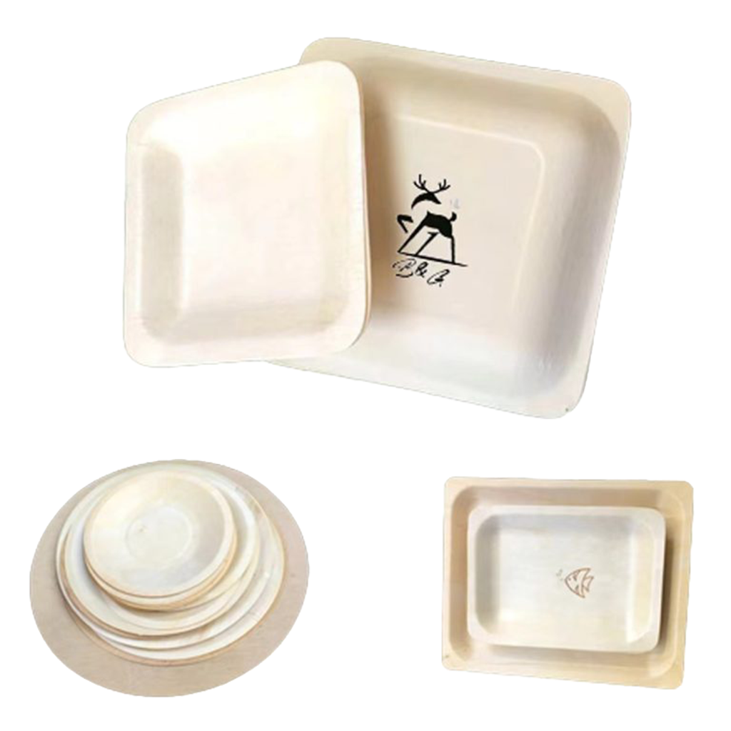 iPromotionPro Wooden Disposable Cake Plate