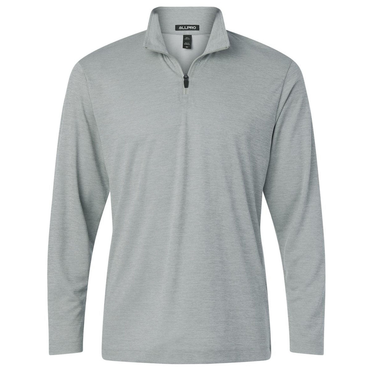 AllPro Men's Silver Melange Pro-Lock Performance Melange Quarter-Zip Pullover