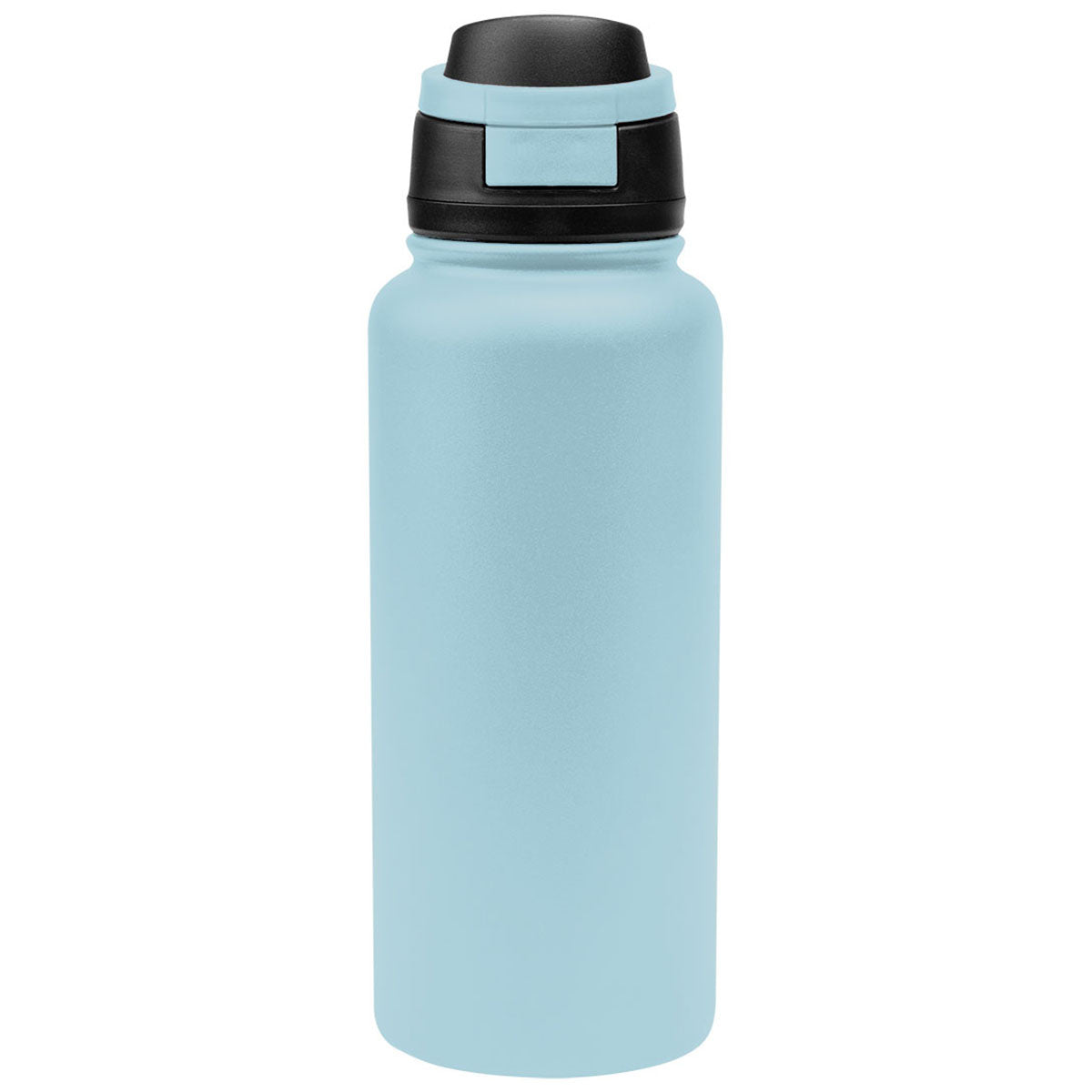 Hit Light Blue with Black 32 Oz. Pop Sip Recycled Stainless Steel Bottle