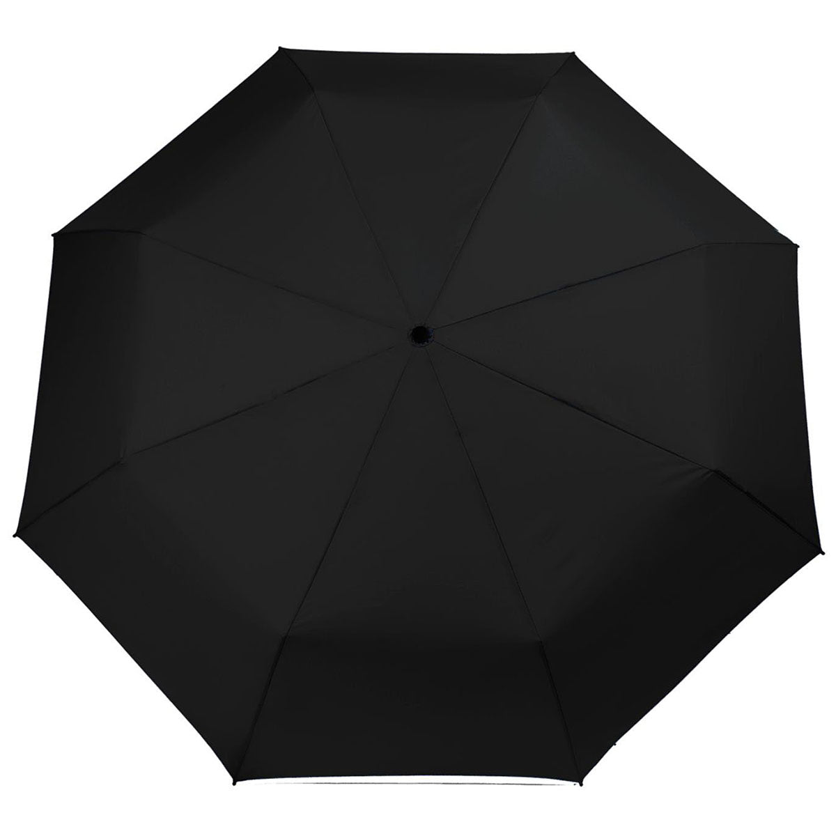 Leed's Black 46" Recycled 3-Folding Umbrella