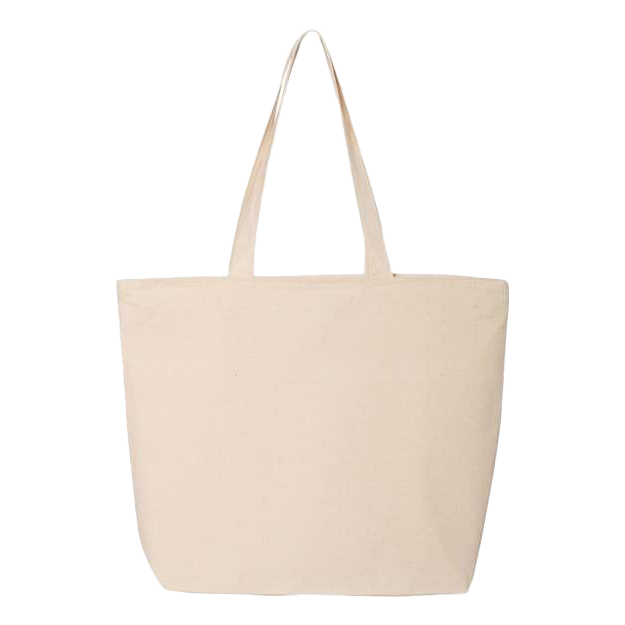 Q-Tees Natural 25L Zippered Tote